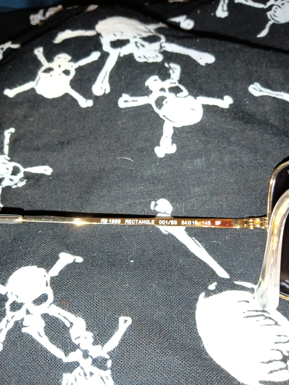 Ray-Ban RB1969 Rectangle Gold Brown Sunglasses Pre-Owned